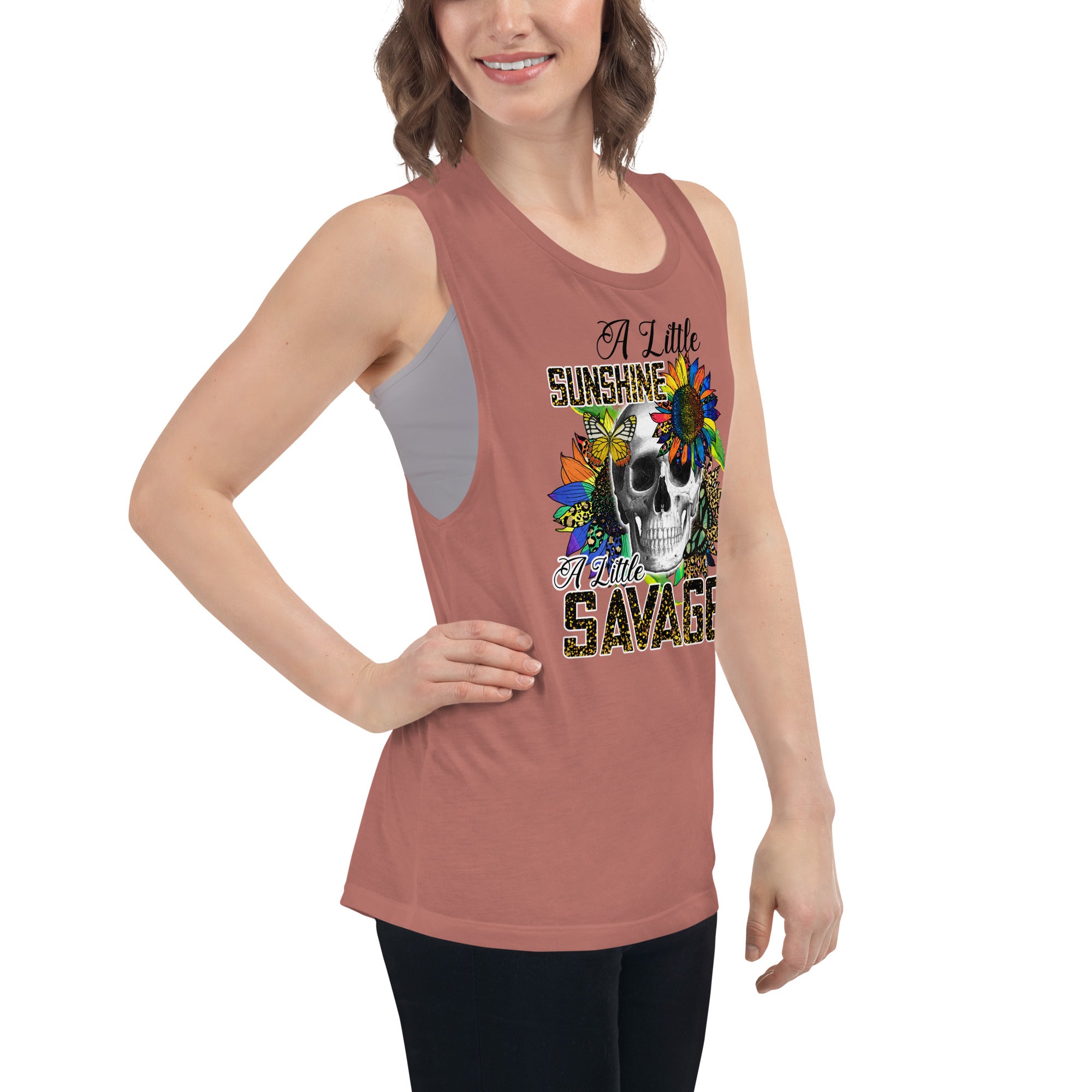 A Little Sunshine A Little Savage Muscle Tank